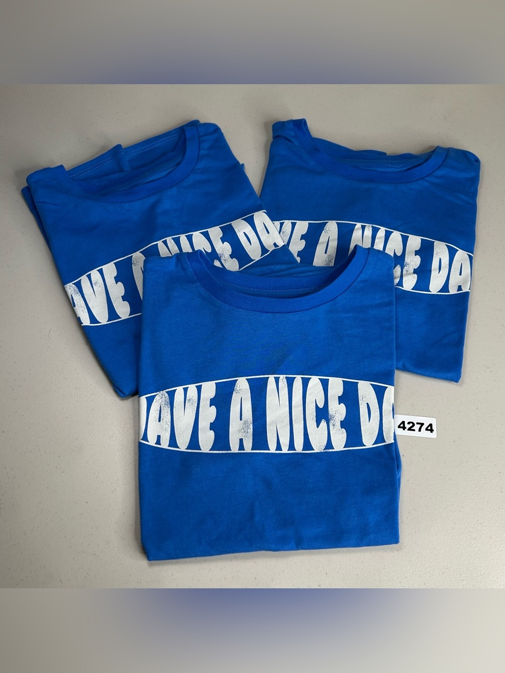 Grayson Threads Kids Boys Blue Smiley Graphic T-Shirt L 10/12 Crew Neck 3 pc
